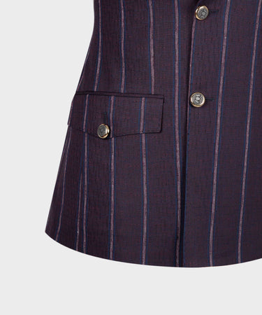 Pinstripe Brown Double Breasted Suit