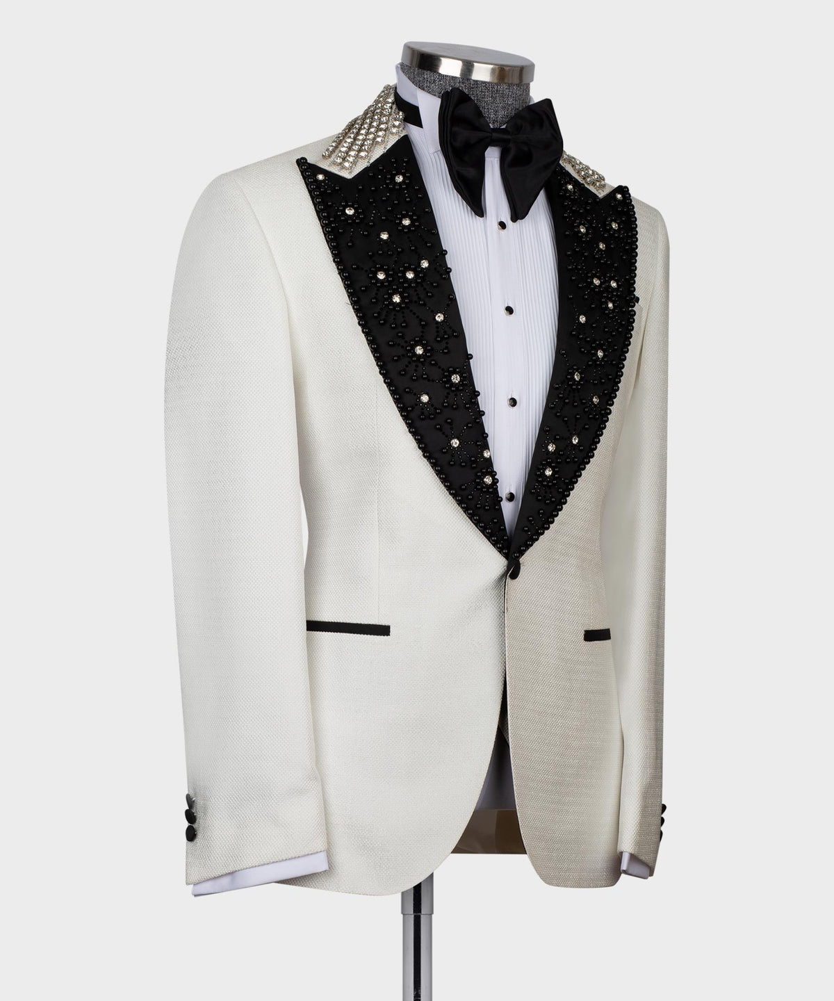 Dio Baby Lonian Men's White Front One Button Custom Desing Classic Vest Suit And Pant