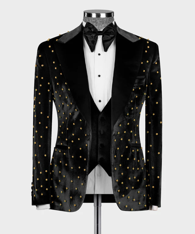 Black-Pearl Velvet Tuxedo