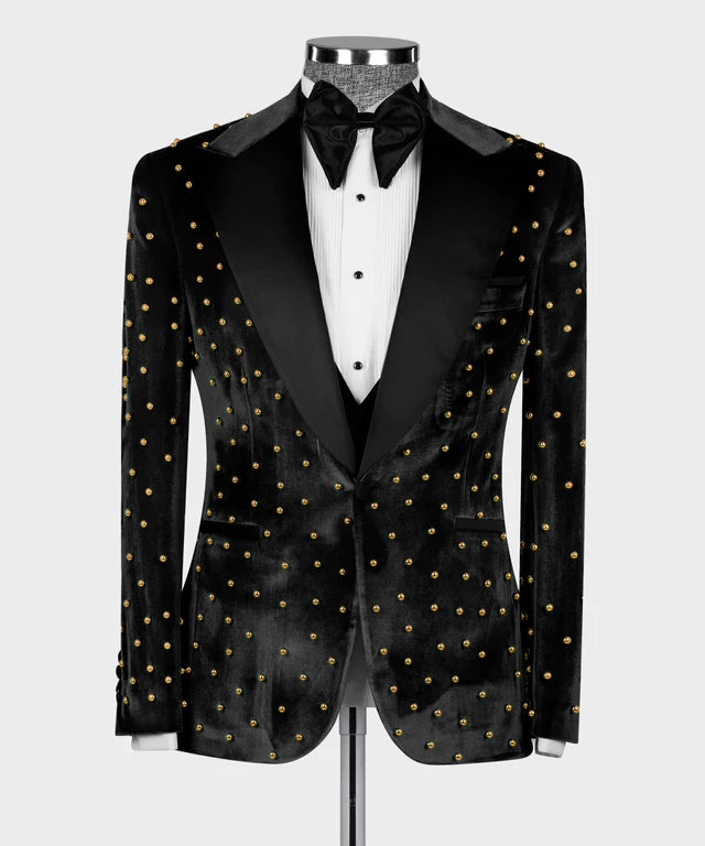 Black-Pearl Velvet Tuxedo