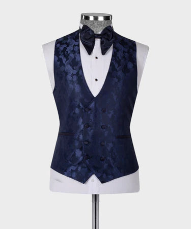 Double Lapeled Navy Tuxedo