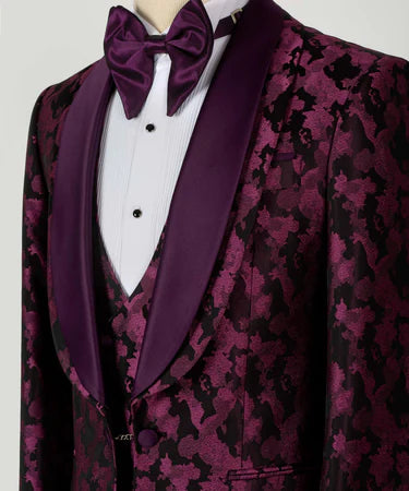 Double Lapeled Purple Tuxedo