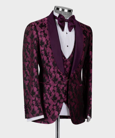 Double Lapeled Purple Tuxedo