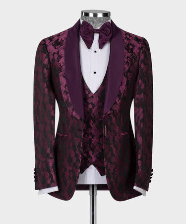 Double Lapeled Purple Tuxedo