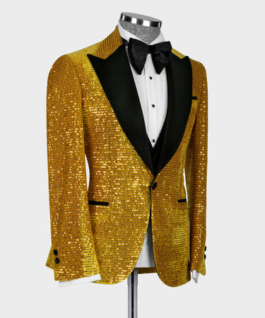 Velvet Tuxedo Gold - Black