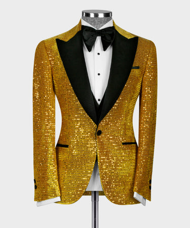 Velvet Tuxedo Gold - Black