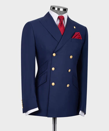 Dark Blue Double Breasted Men’S Suit(Classic)