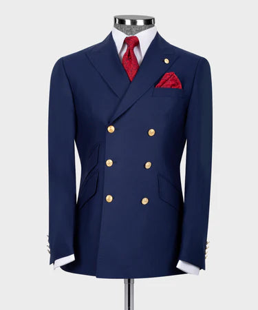 Dark Blue Double Breasted Men’S Suit(Classic)