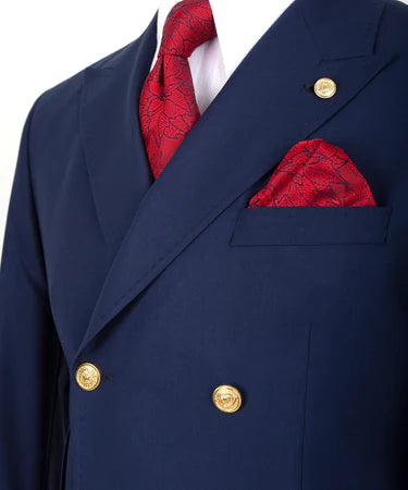 Dark Blue Double Breasted Men’S Suit(Classic)