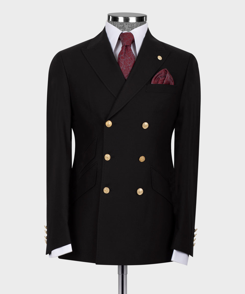 Black Double Breasted Men’s Suit