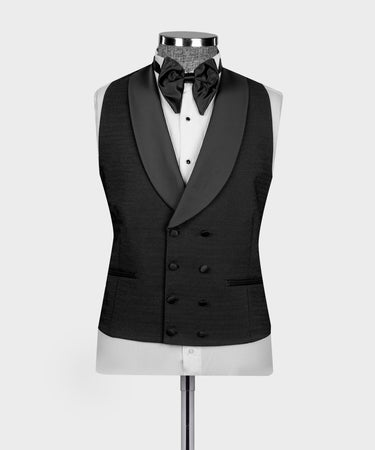 Black Satin Collar Black Tuxedo