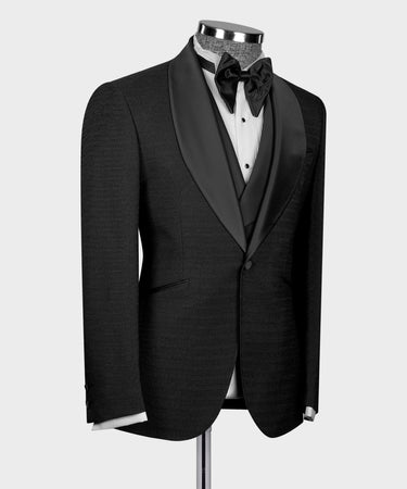 Black Satin Collar Black Tuxedo