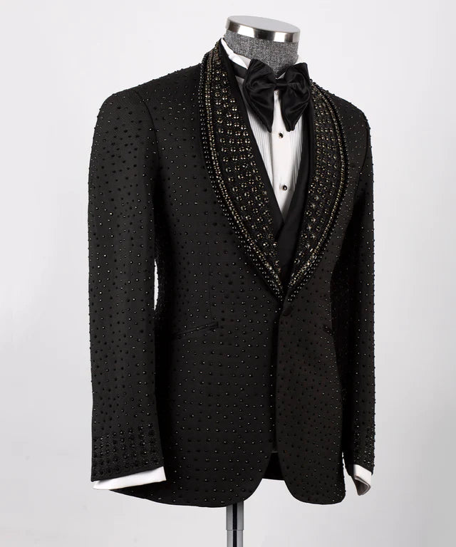 Black Handmade Custom Desing Tuxedo