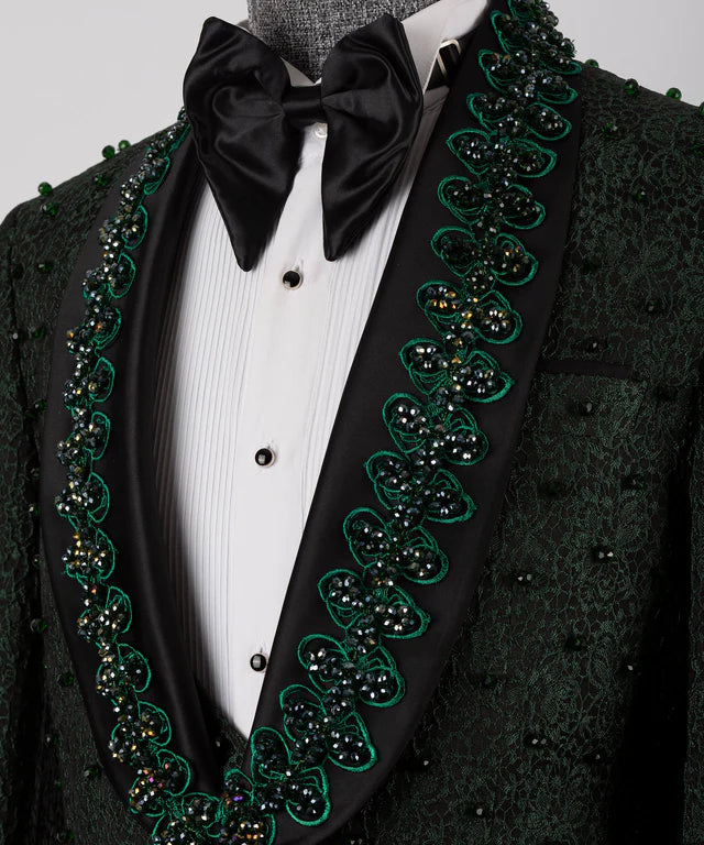 Green Handmade Custom Desing Tuxedo