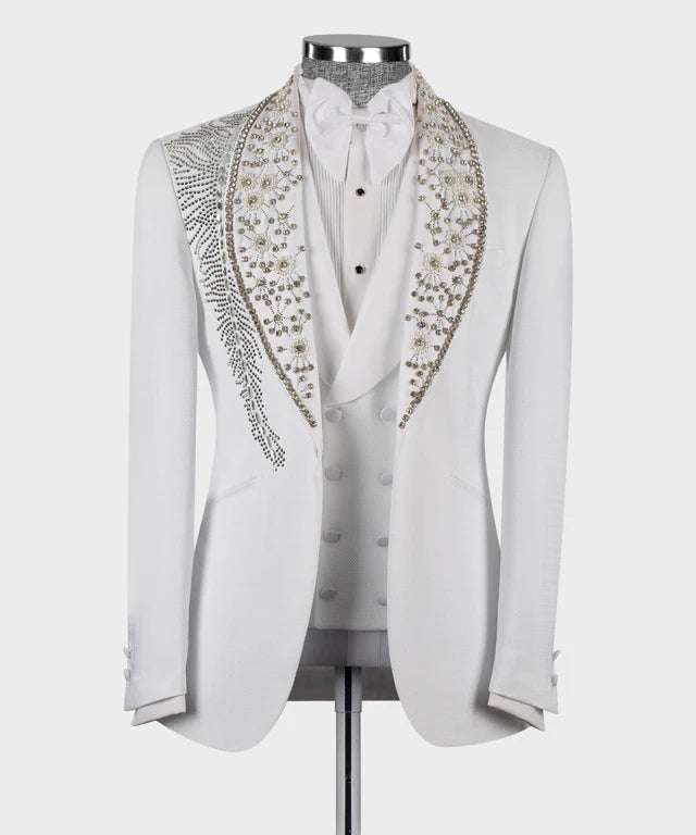 Handmade Custom Design White Tuxedo