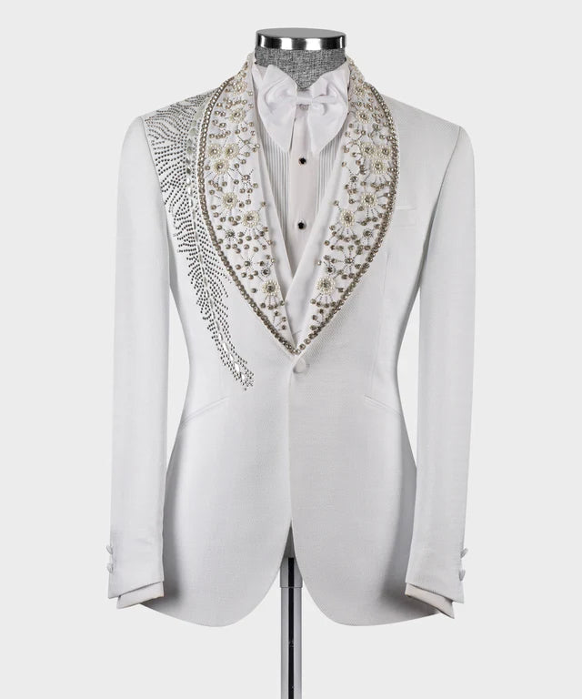 Handmade Custom Design White Tuxedo