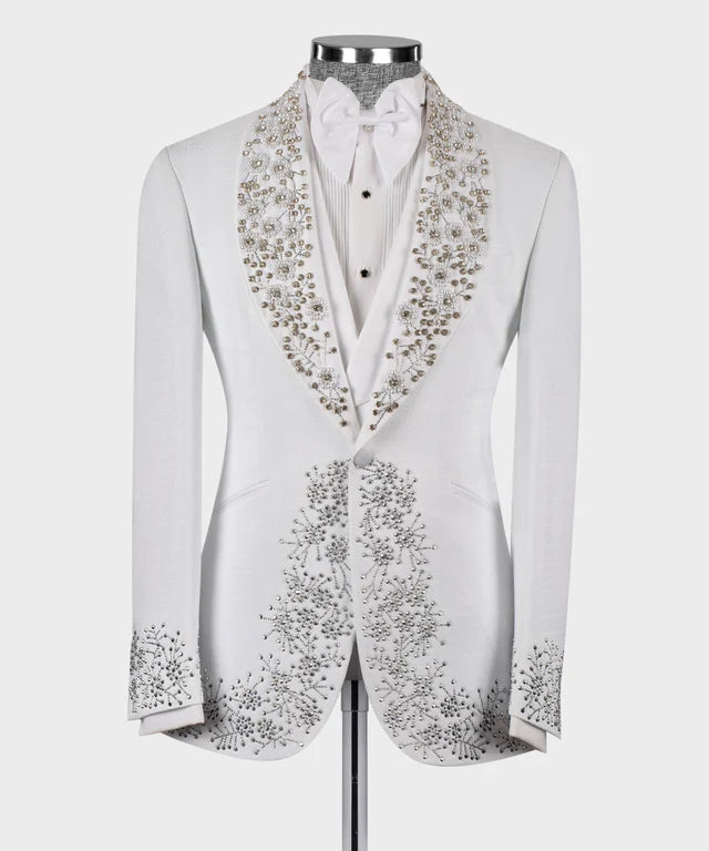 White Handmade Custom Desing Tuxedo