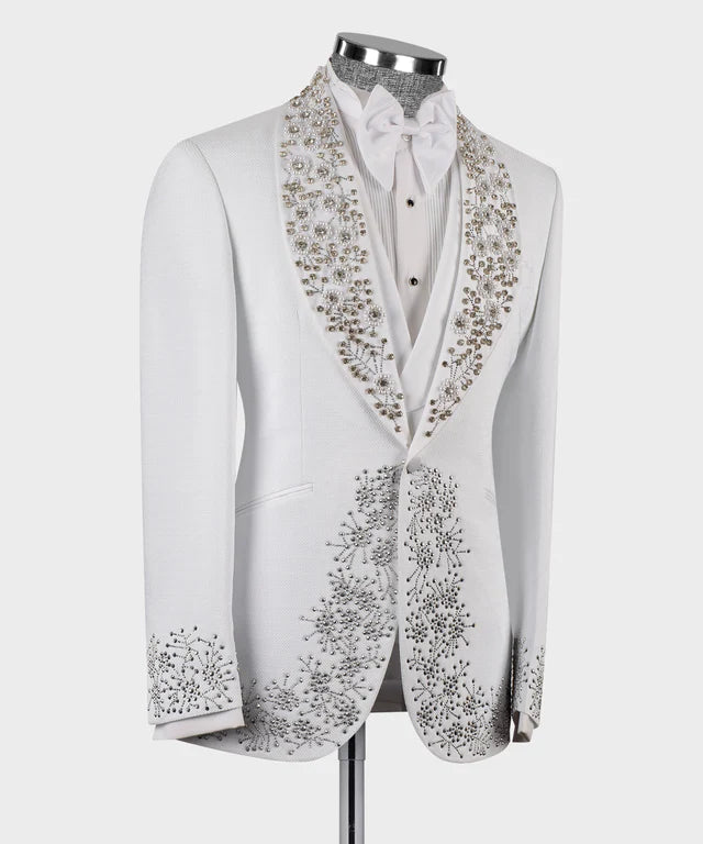 White Handmade Custom Desing Tuxedo