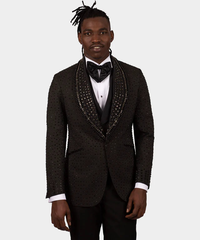 Black Handmade Custom Desing Tuxedo