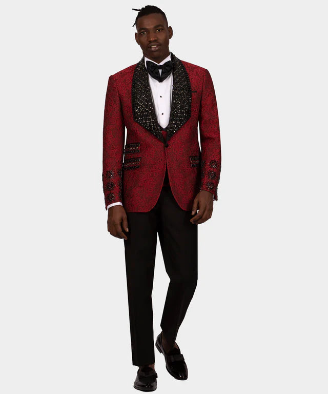 Handmade Custom Design Red Tuxedo