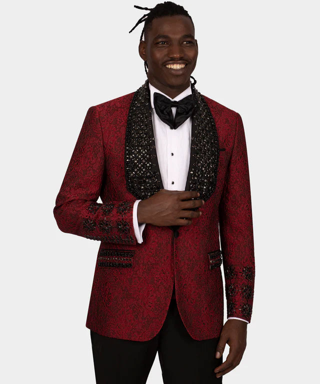 Handmade Custom Design Red Tuxedo