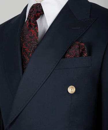 Dark Blue DOUBLE BREASTED GOLD BUTTON MEN’S SUIT