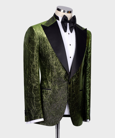 Herringbone Pattern Gold Tuxedo