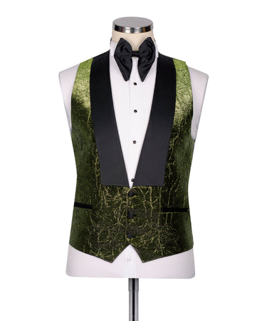 Herringbone Pattern Gold Tuxedo