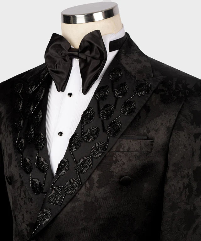 Black Patterned Custom Tuxedo