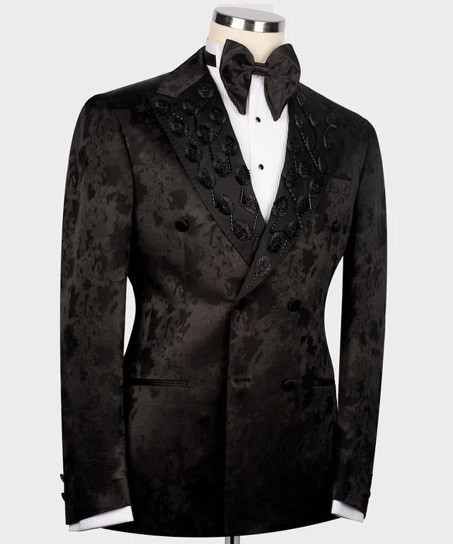 Black Patterned Custom Tuxedo