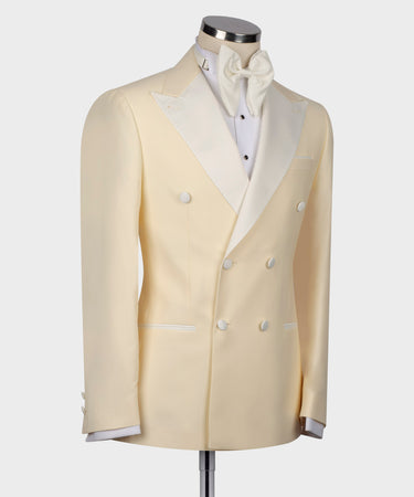 Cream Satin Collar Cream Classic Tuxedo