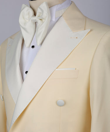 Cream Satin Collar Cream Classic Tuxedo