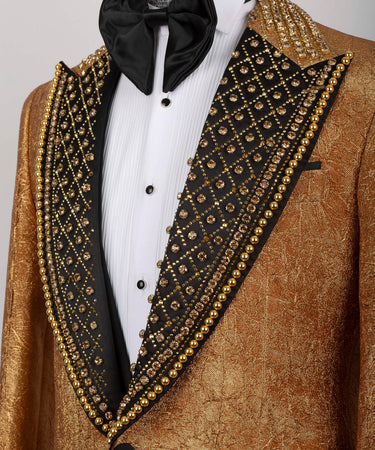 Cracked Gold Pattern Custom Tuxedo