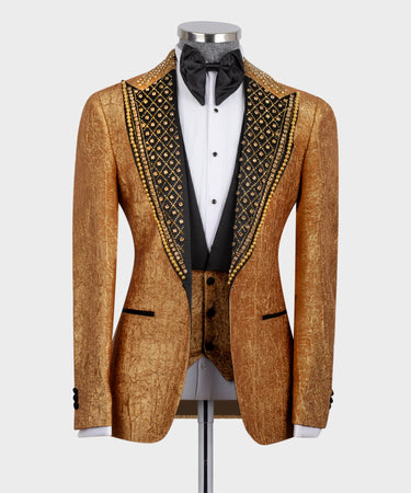 Cracked Gold Pattern Custom Tuxedo