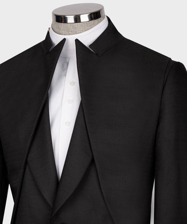 Beyaz Tuxedo Double Collar