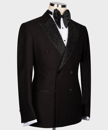 BlackGemstone Embriored Black Tuxedo