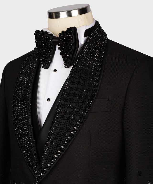 Black Gem Stone Custom Black Tuxedo