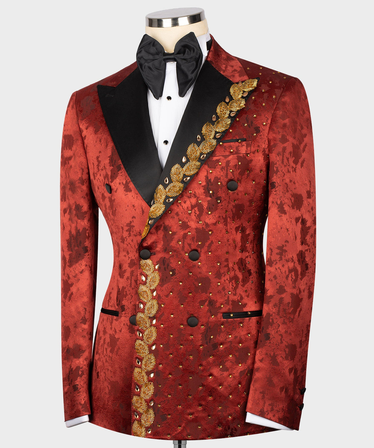 Dio Baby Lonian Men's Red 100% Silk Satin Custom Desing Classic Vest Suit W/ Pant