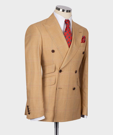 Double Breasted Cappuccıno Men's Suit