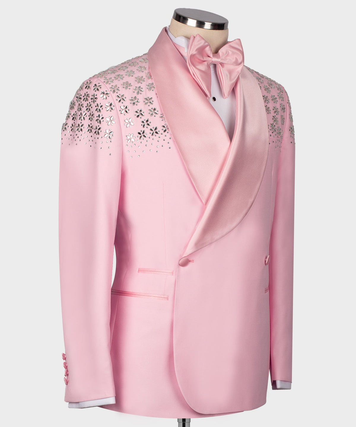 Dio Baby Lonian Men's Pink Front One Button Custom Desing Classic Vest suit W/ Pant