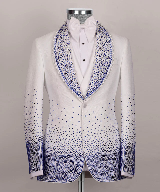 White Stone Embroidered Special Tuxedo