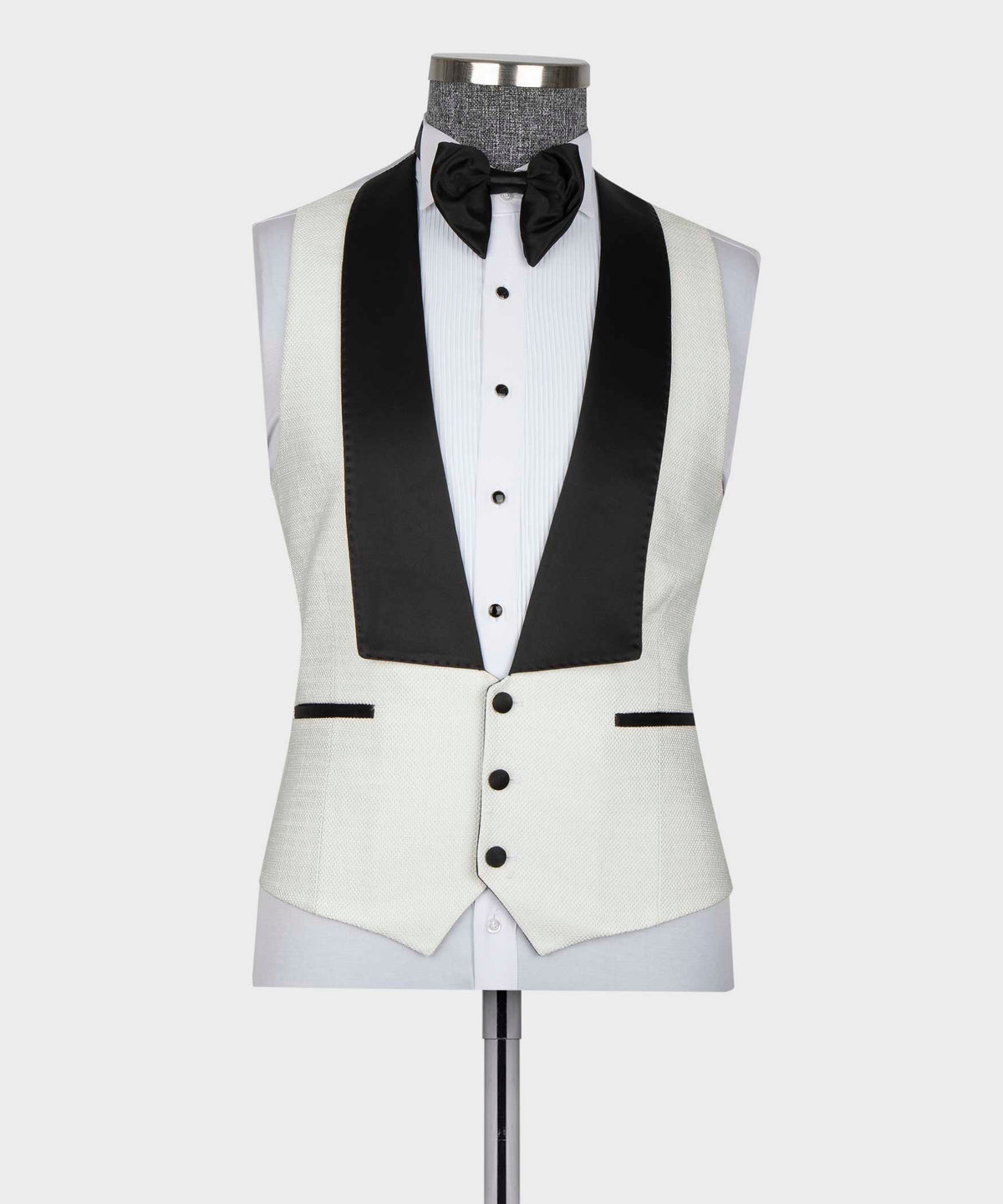 Dio Baby Lonian Men's White Front One Button Custom Desing Classic Vest Suit And Pant