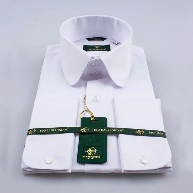 WHITE ROUND COLLAR SHIRT