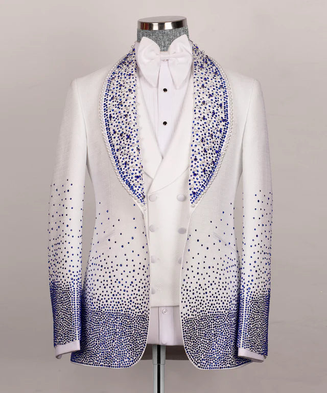 White Stone Embroidered Special Tuxedo