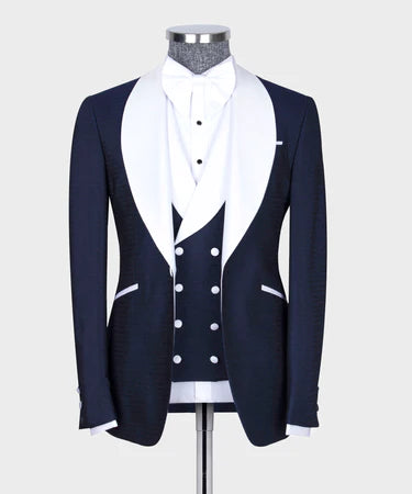 Classic Tuxedo Navy Blue-White