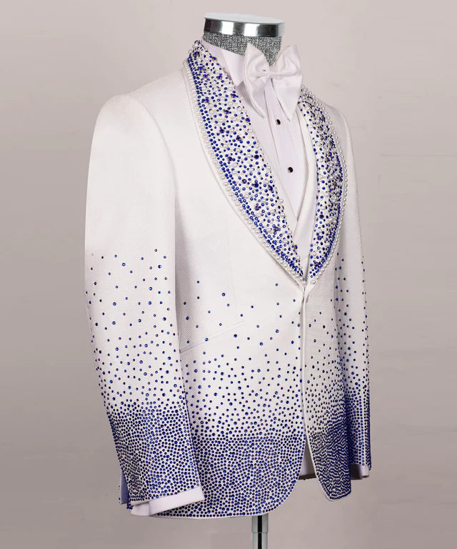 White Stone Embroidered Special Tuxedo