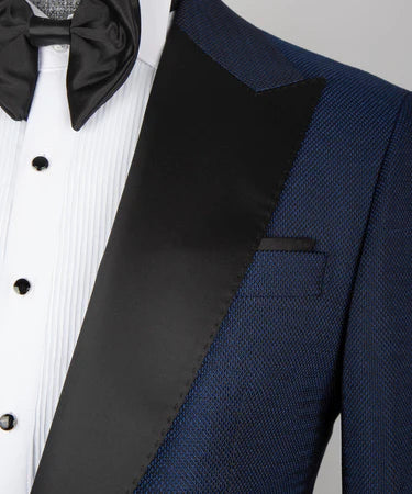 Navy Blue – Black Lapeled Tuxedo