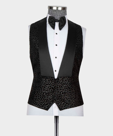 Leopard Print Tuxedo Blue-Black