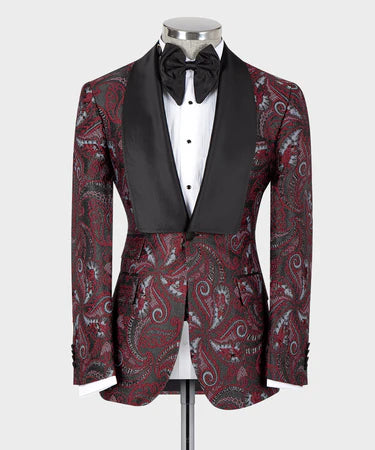 Floral Pattern Tuxedo Rose