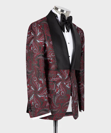 Floral Pattern Tuxedo Rose